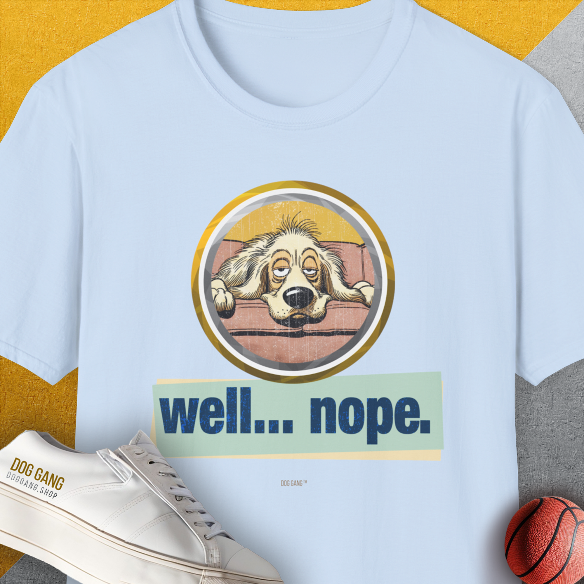 Well... Nope. Volume 2, Unisex T-Shirt-Light Blue, Design by Dog Gang