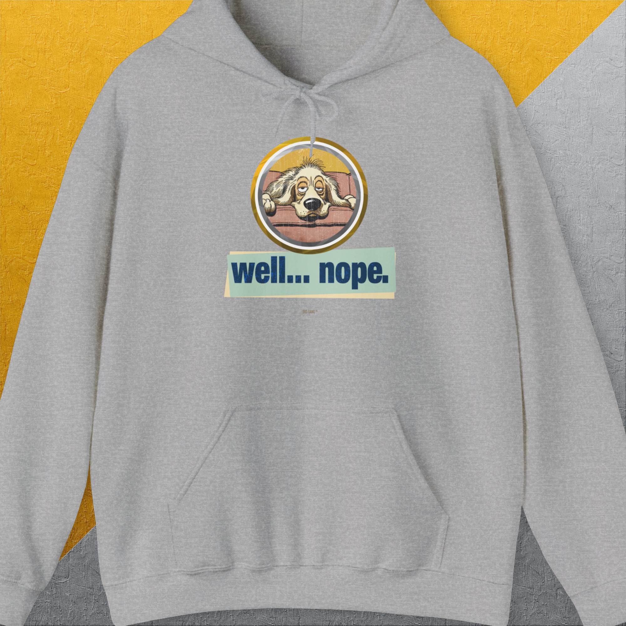 Well... Nope. Volume 2, Unisex Hoodie-Sport Grey, Design by Dog Gang