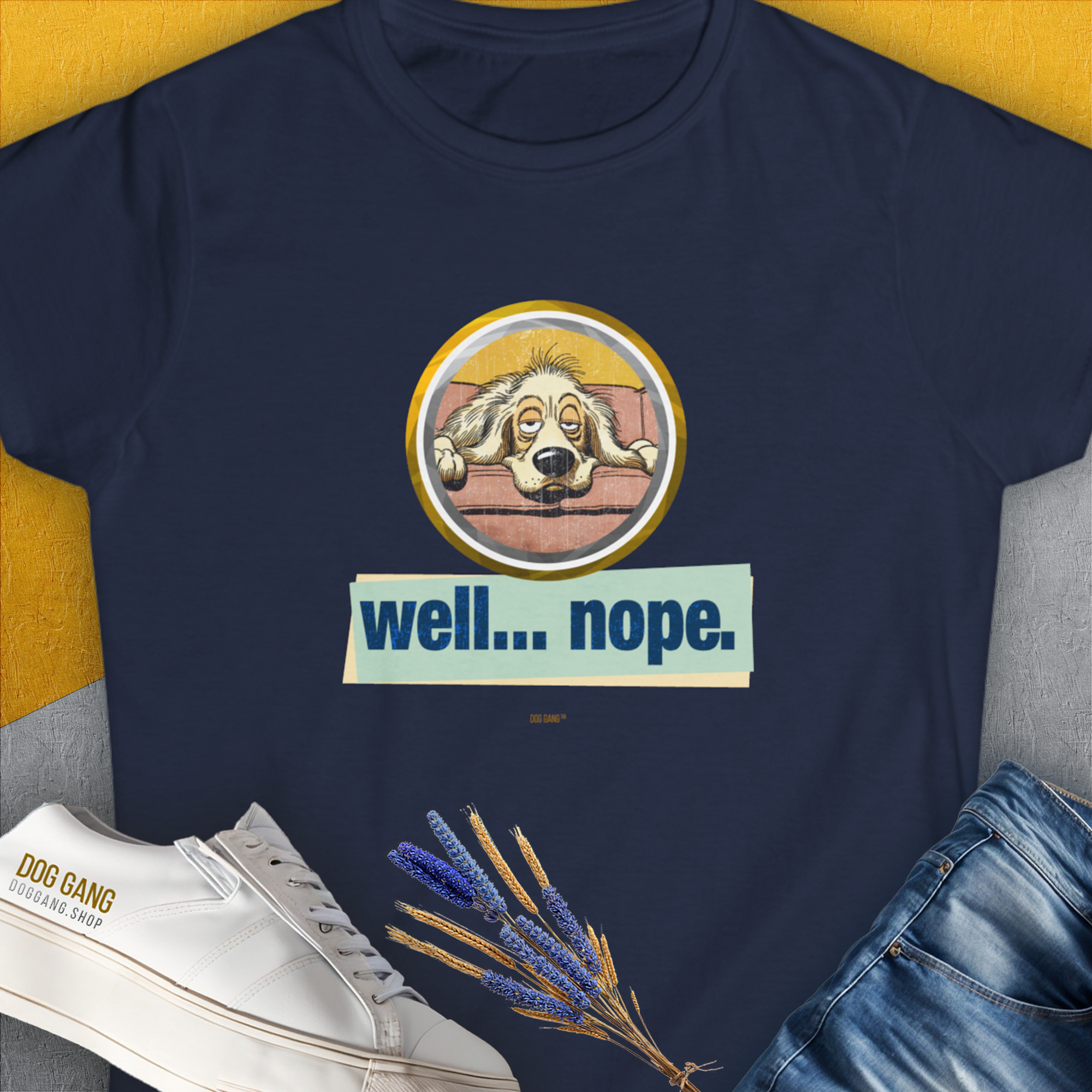 Well... Nope. Volume 2, Women's T-Shirt-Navy, a cool and stylish design with a funny saying from Dog Gang