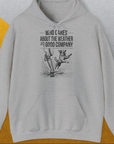 Who Cares About The Weather When You're In Good Company, Volume 1, Unisex Hoodie-Sport Grey-humorvolles Hundeshirt, lustiger Spruch mit Hund, Design by Dog Gang