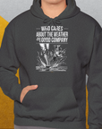 Who Cares About The Weather When You're In Good Company, Volume 1, Unisex Hoodie-Kapuzensweatshirt für Hundefreunde, lustiger Spruch mit Hund, Design by Dog Gang