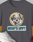 Woof's Upp? Volume 1, Unisex T-Shirt-Charcoal, Design by Dog Gang