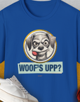 Woof's Upp? Volume 1, Unisex T-Shirt-Royal, Design by Dog Gang