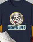 Woof's Upp? Volume 1, Unisex T-Shirt-Navy, Design by Dog Gang