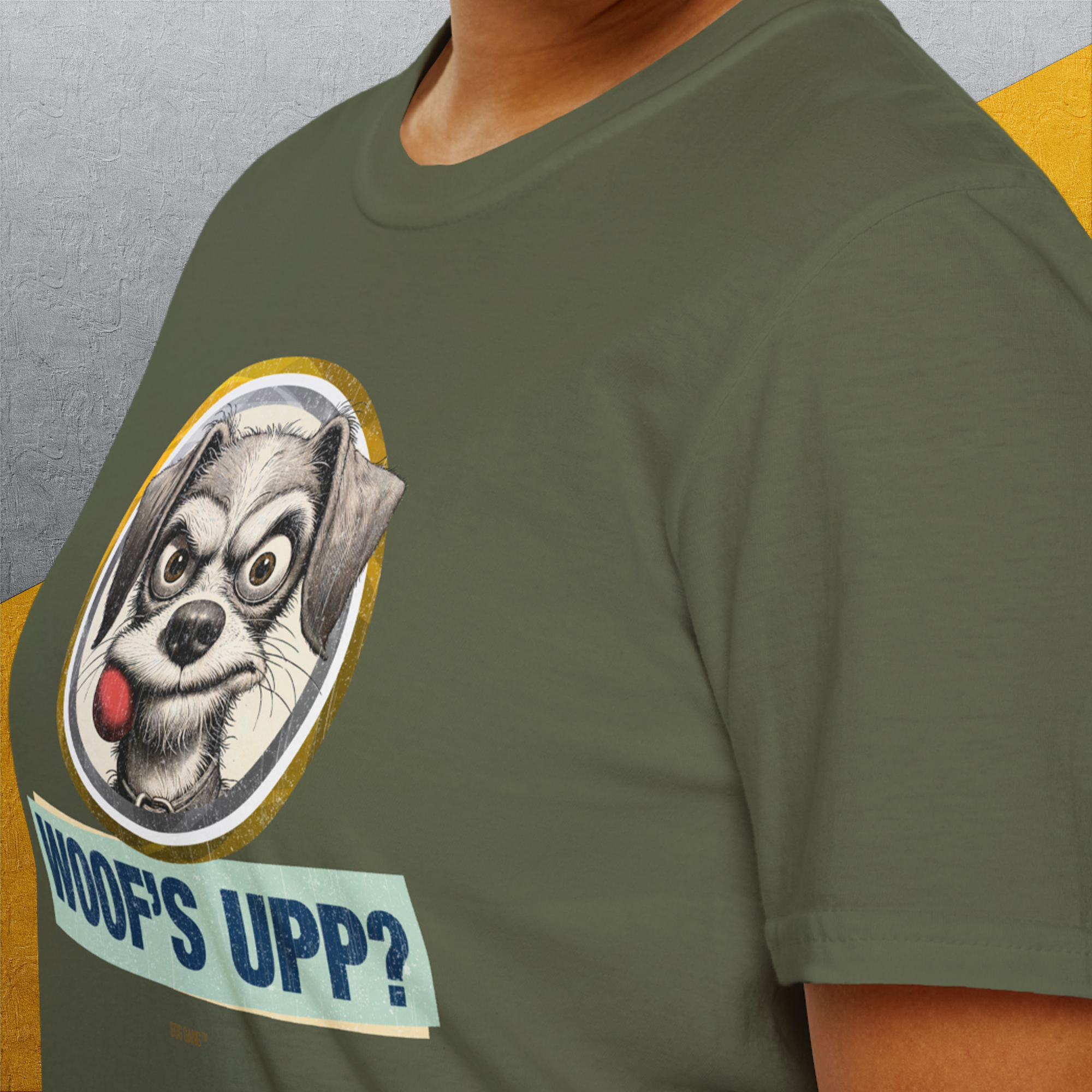 Woof's Upp? Volume 1, Unisex T-Shirt-, Design by Dog Gang