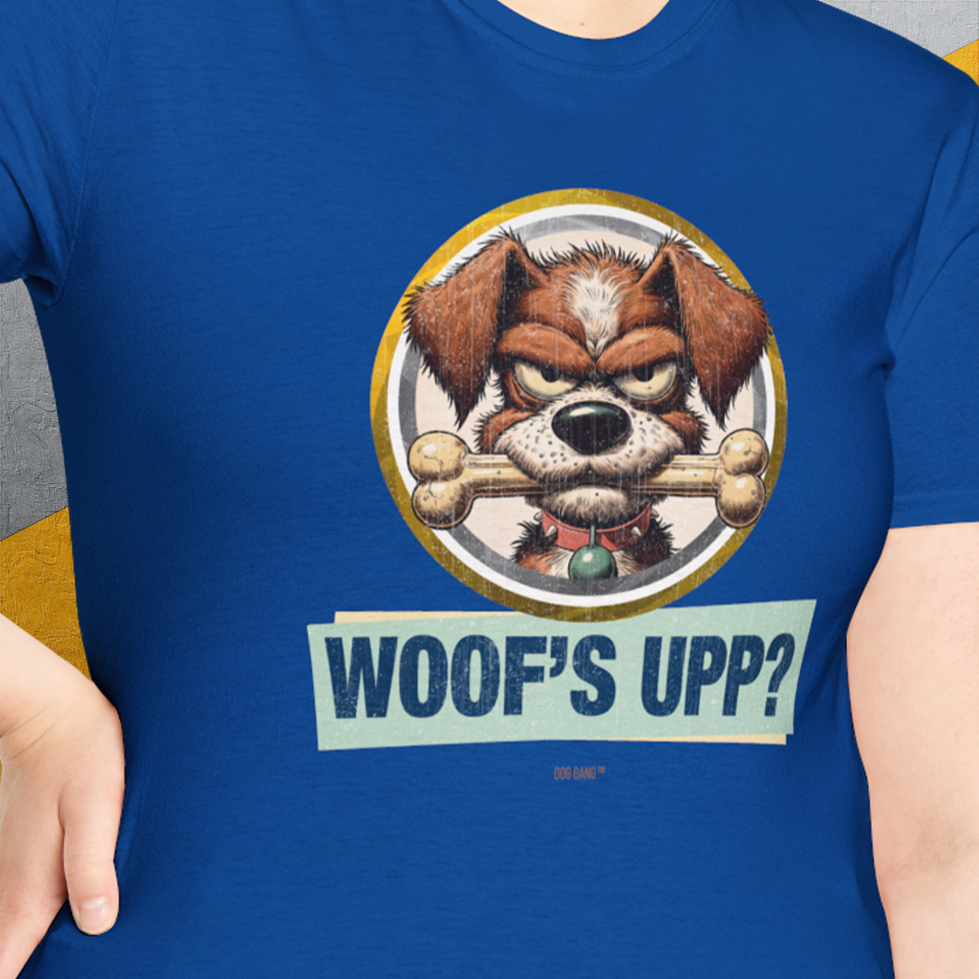Woof's Upp? Volume 2, Unisex T-Shirt-, Design by Dog Gang