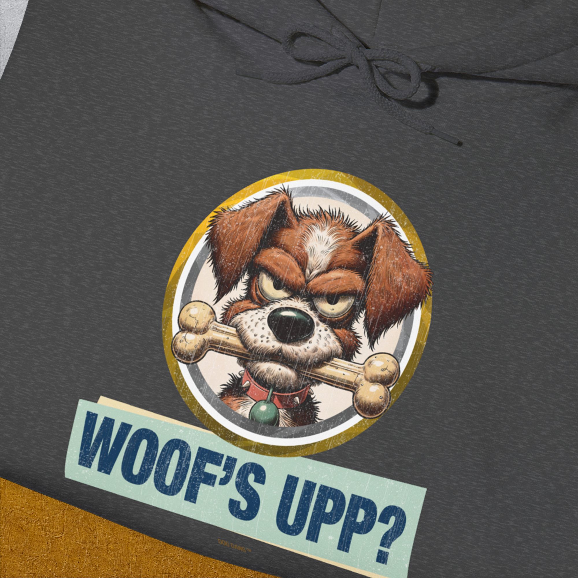 Woof's Upp? Volume 2, Unisex Hoodie-. A dog-themed Design from Dog Gang