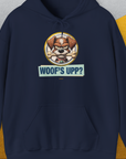 Woof's Upp? Volume 2, Unisex Hoodie-Navy, Design by Dog Gang