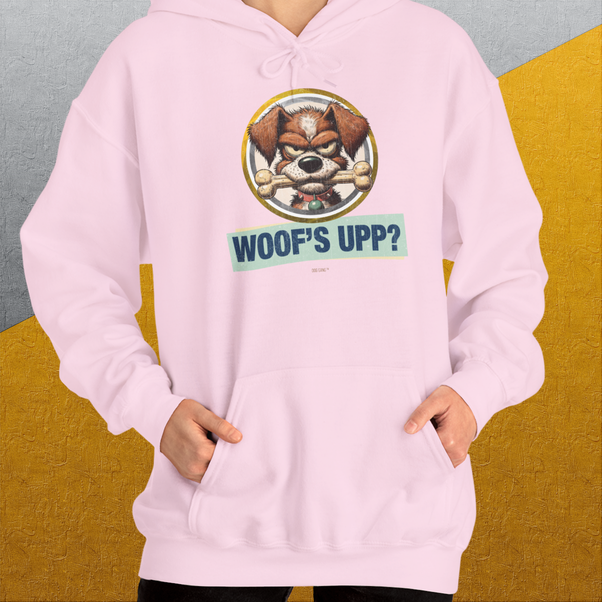 Woof's Upp? Volume 2, Unisex Hoodie-, Design by Dog Gang