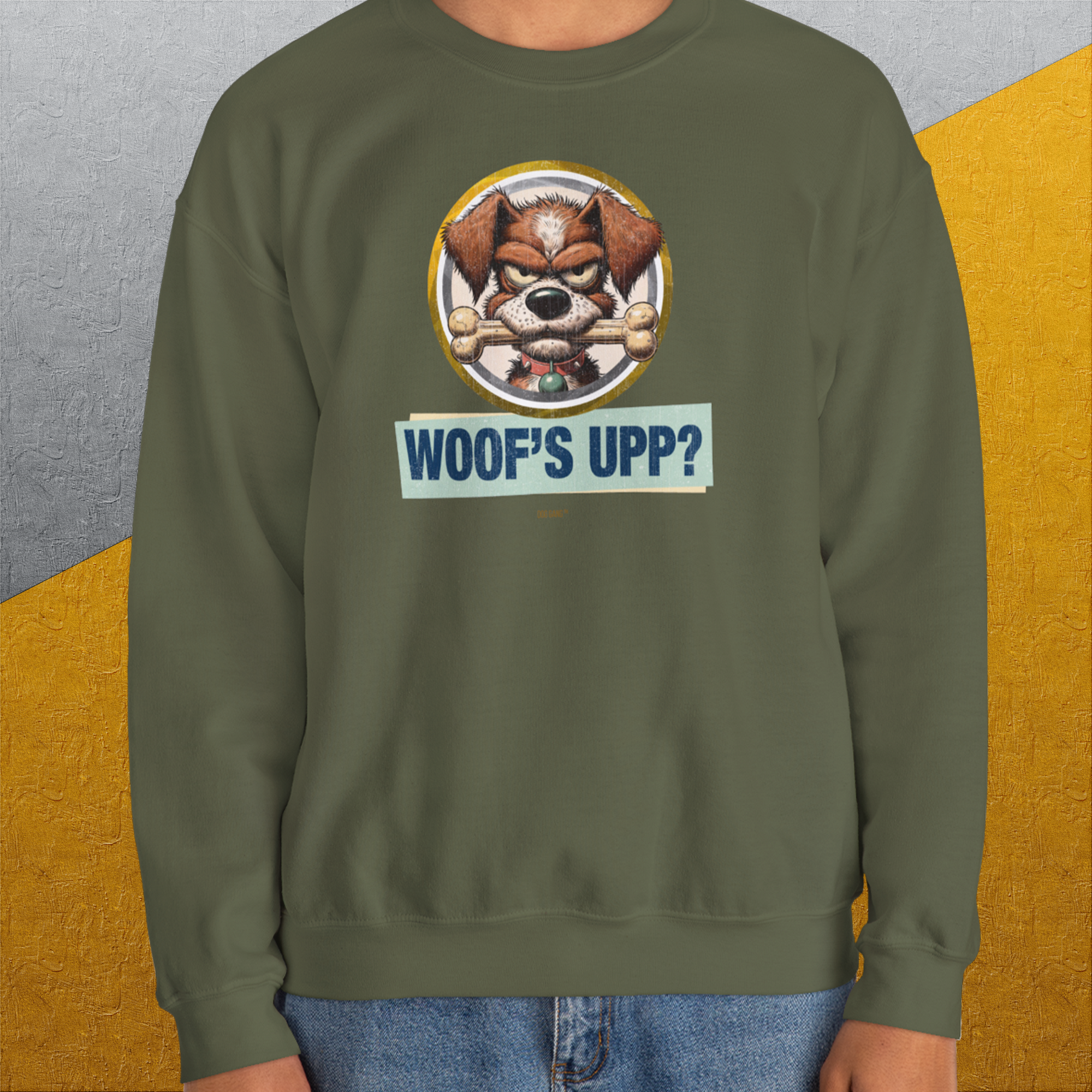 Woof's Upp? Volume 2, Unisex Sweatshirt-, Design by Dog Gang
