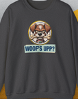 Woof's Upp? Volume 2, Unisex Sweatshirt-Dark Heather, Design by Dog Gang