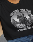 Walking The Dog, Western Style, Volume 3, Unisex T-Shirt-. For dog lovers and dog owners. Design by Dog Gang