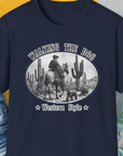 Walking The Dog, Western Style, Volume 1, Unisex T-Shirt-Navy, Design by Dog Gang