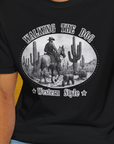 Walking The Dog, Western Style, Volume 1, Unisex T-Shirt-, Design by Dog Gang