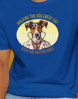 Walking The Dog Every Day Keeps The Doctor Away, Volume 2, Unisex T-Shirt-lustiges Shirt für Hundefreunde, lustiger Spruch mit Hund, Design by Dog Gang