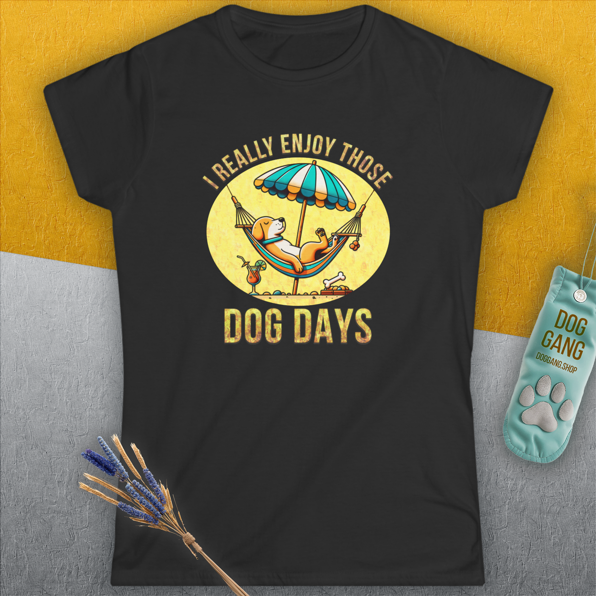 I Really Enjoy Those Dog Days, Women's T-Shirt-, a fun and stylish design for dog lovers from Dog Gang