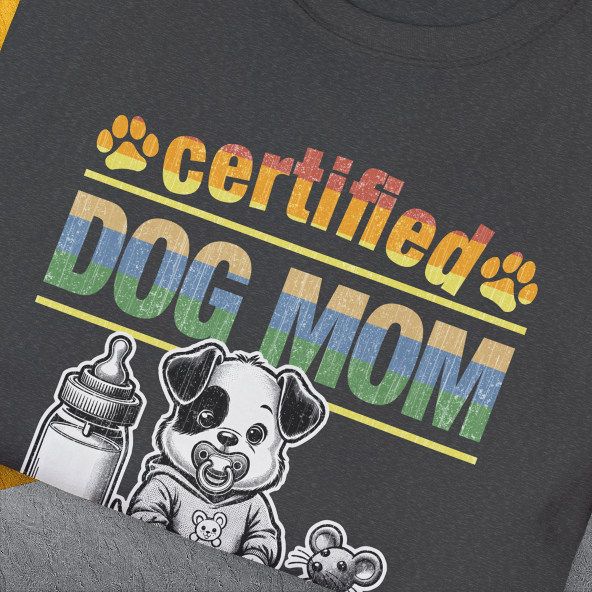 Dog Mom Series, Volume 1, Unisex T-Shirt-. For dog lovers and dog owners. Design by Dog Gang