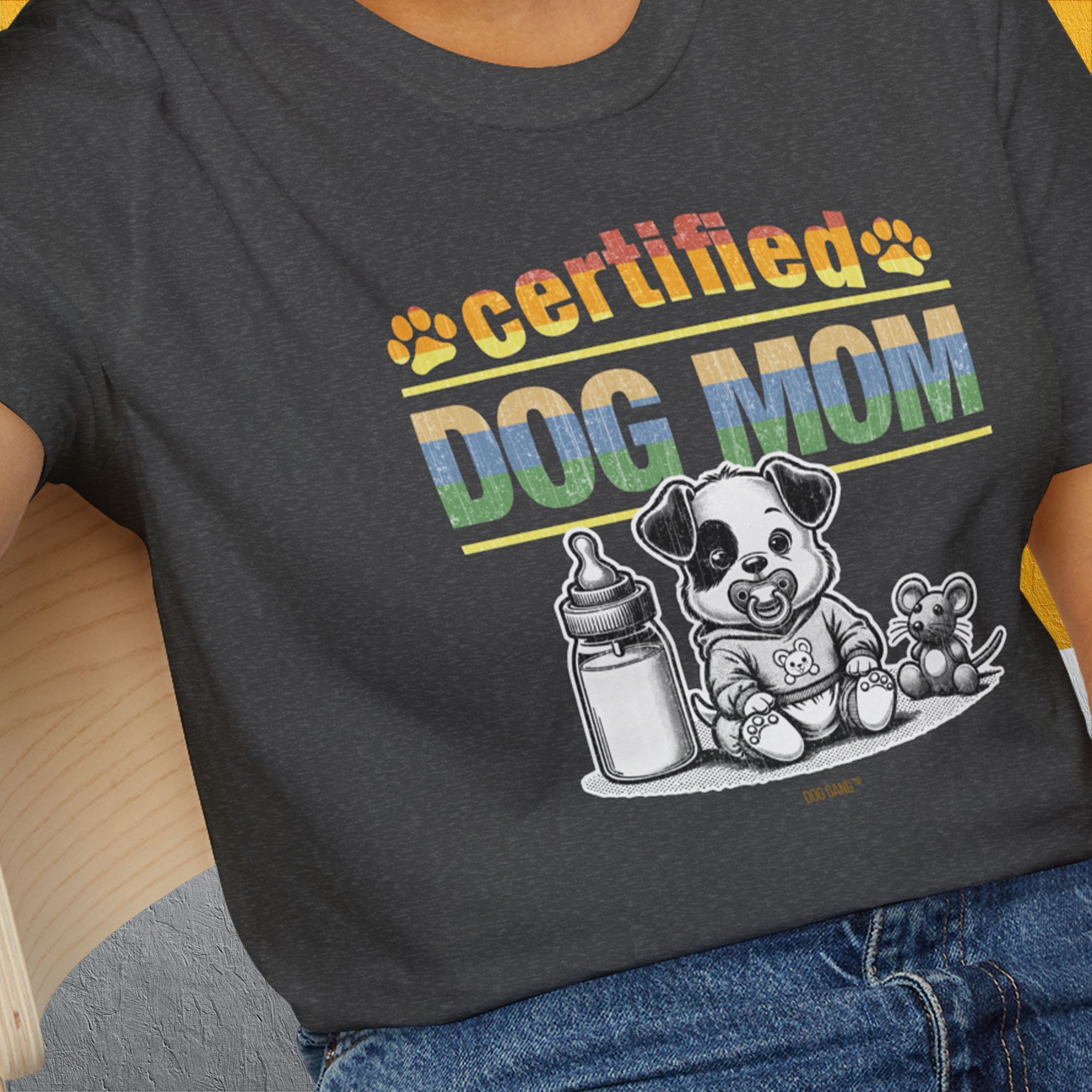 Dog Mom Series, Volume 1, Unisex T-Shirt-, a fun and stylish design for dog lovers from Dog Gang