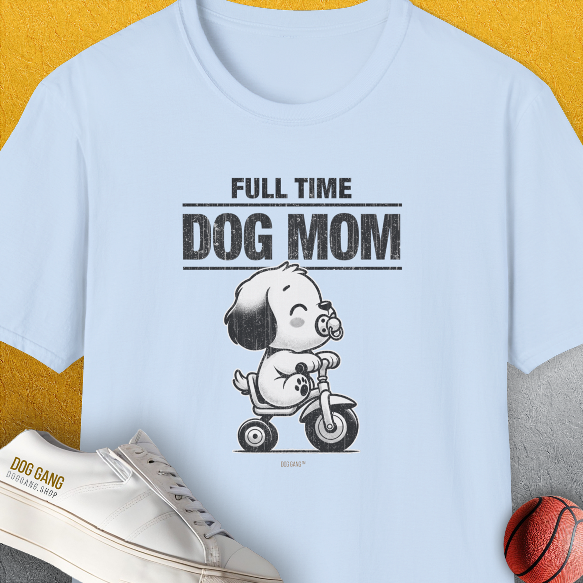 Dog Mom Series, Volume 3, Unisex T-Shirt-Light Blue, a cool and stylish design with a funny saying from Dog Gang