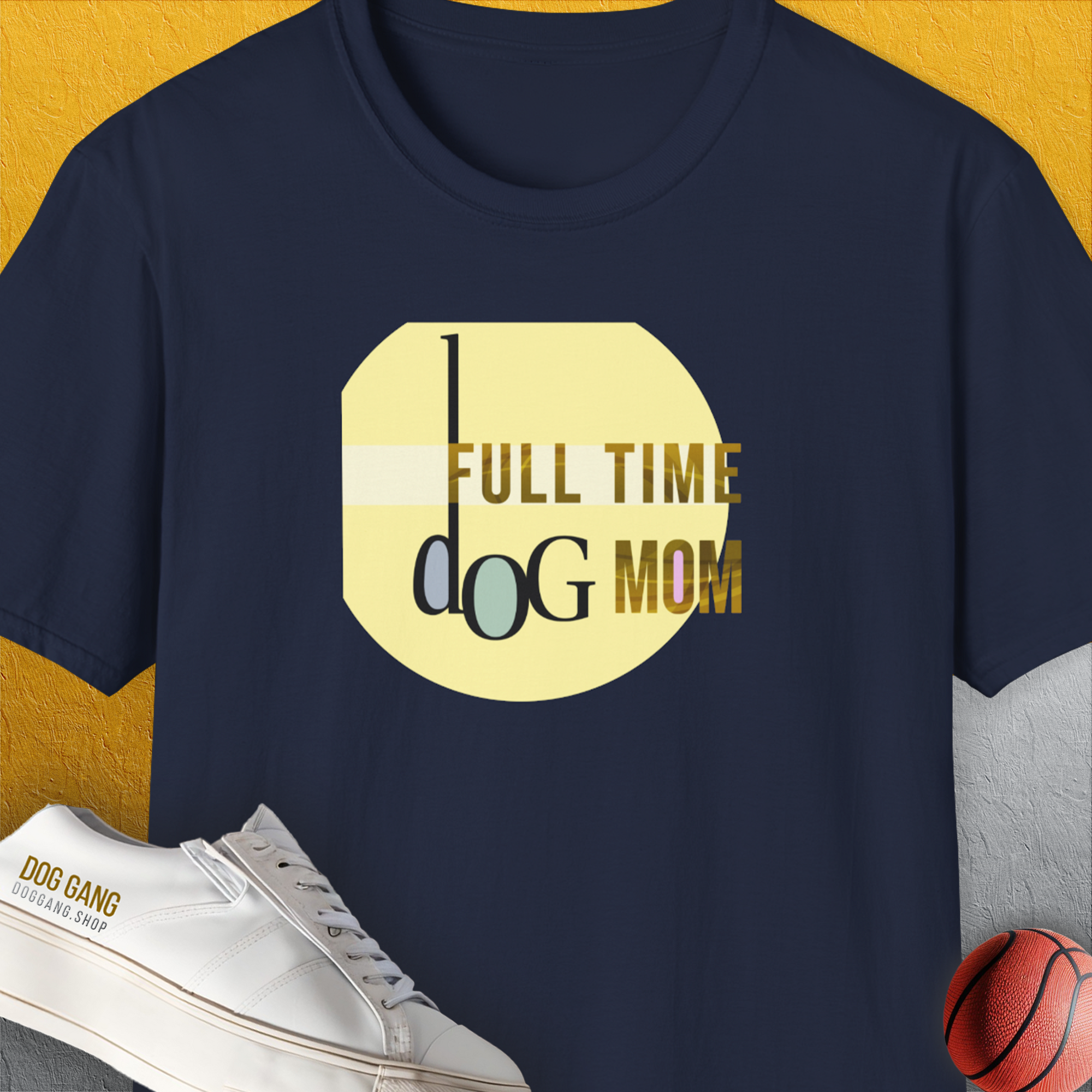 Dog Mom Series, Volume 4, Unisex T-Shirt-Navy, Design by Dog Gang