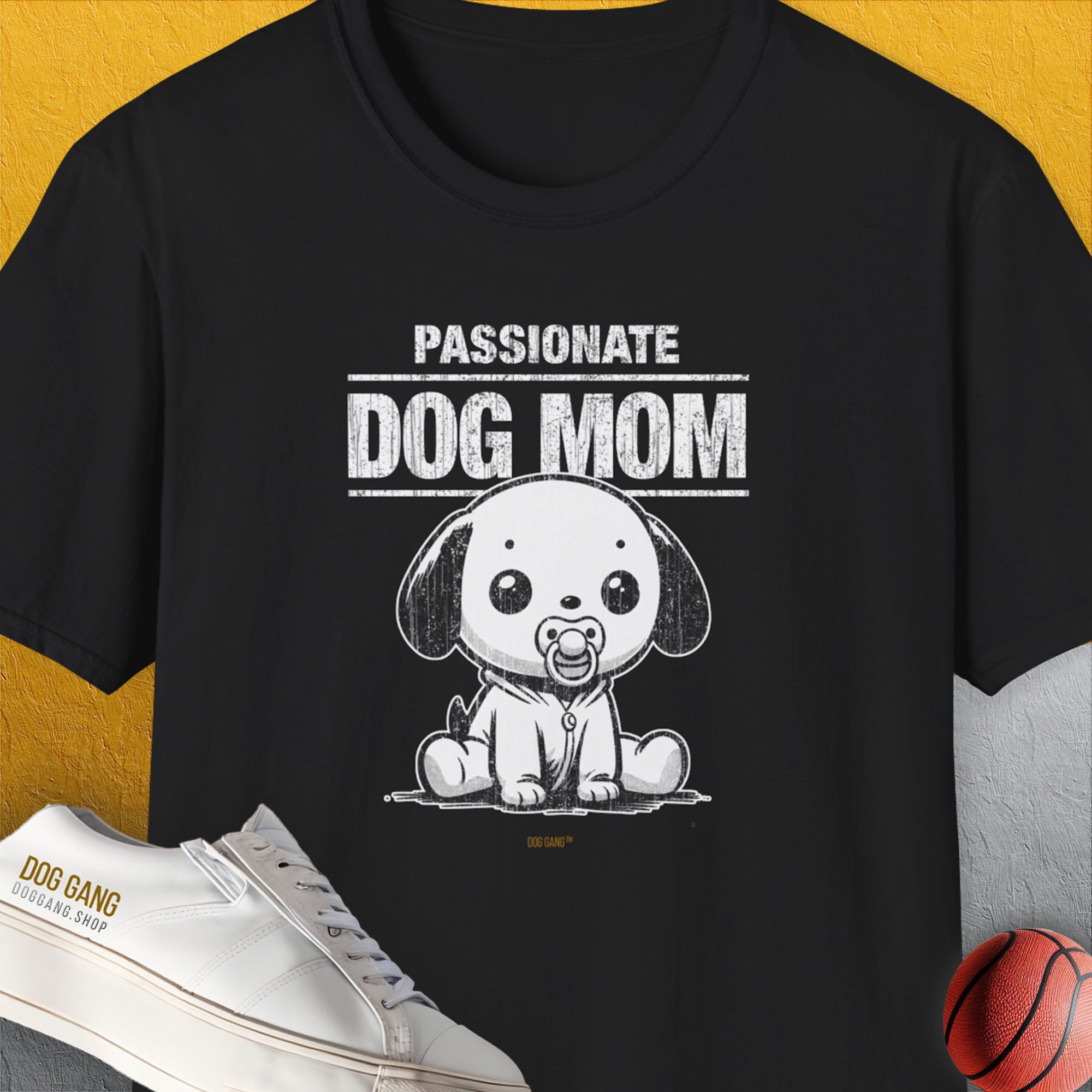 Dog Mom Series, Volume 7, Unisex T-Shirt-Black, a cool and stylish design with a funny saying from Dog Gang