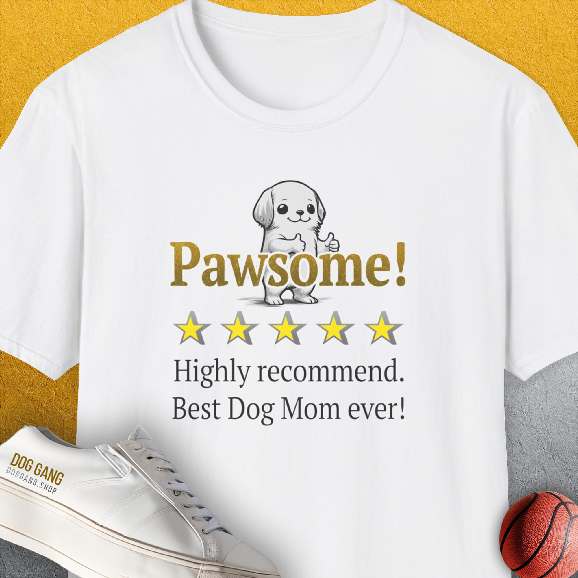 Dog Mom Series, Volume 10, Unisex T-Shirt-White, a cool and stylish design with a funny saying from Dog Gang