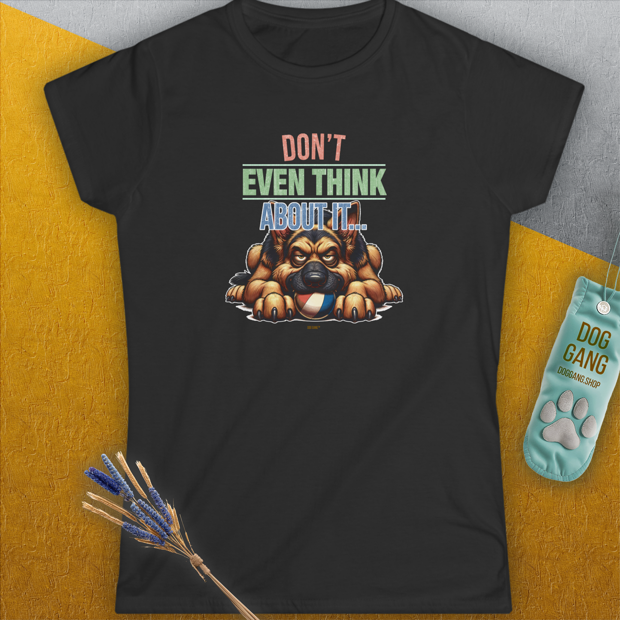 Don't Even Think About It..., Volume 4, Women's T-Shirt-, a fun and stylish design for dog lovers from Dog Gang