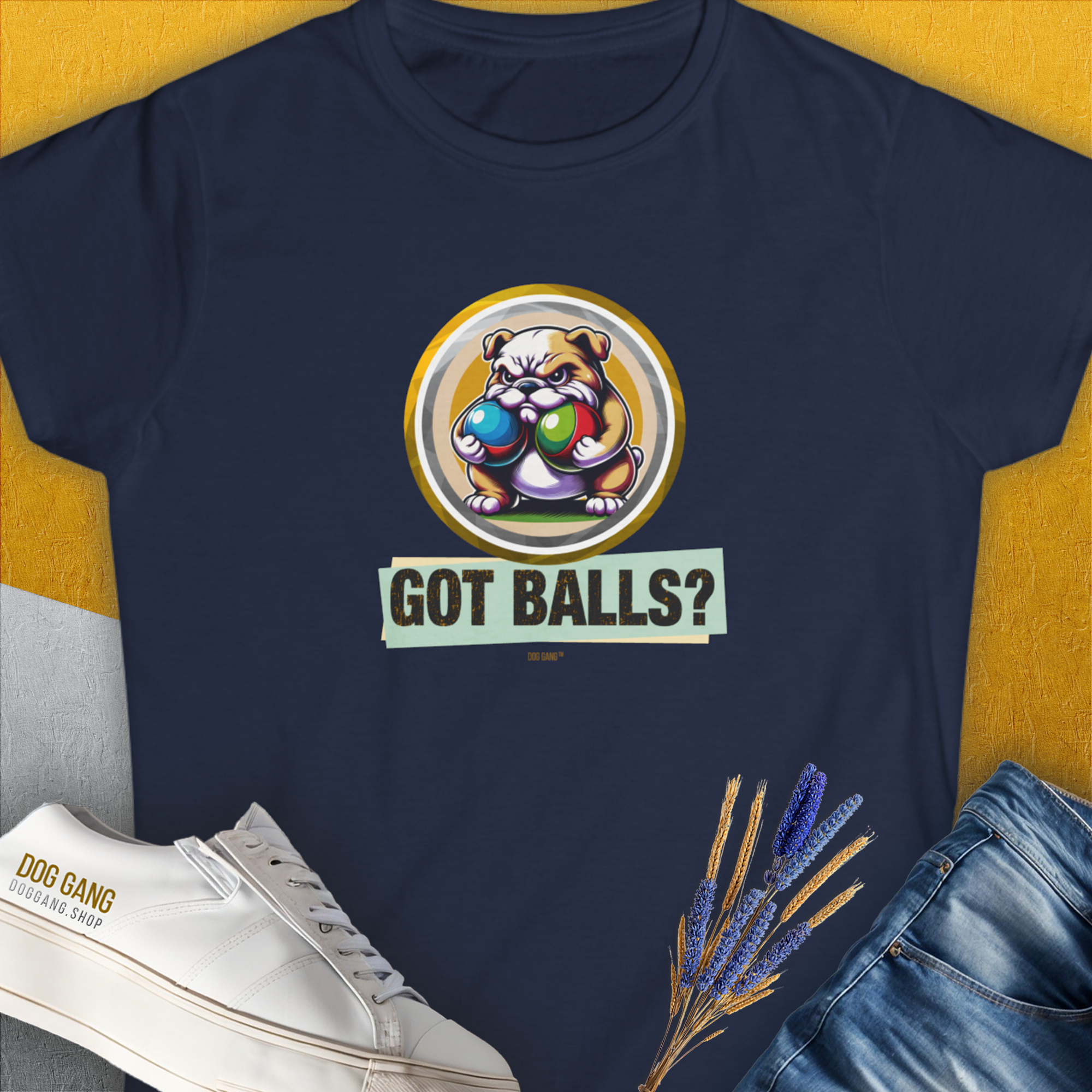 Got Balls? Volume 2, Women&#39;s T-Shirt-Navy, a cool and stylish design with a funny saying from Dog Gang