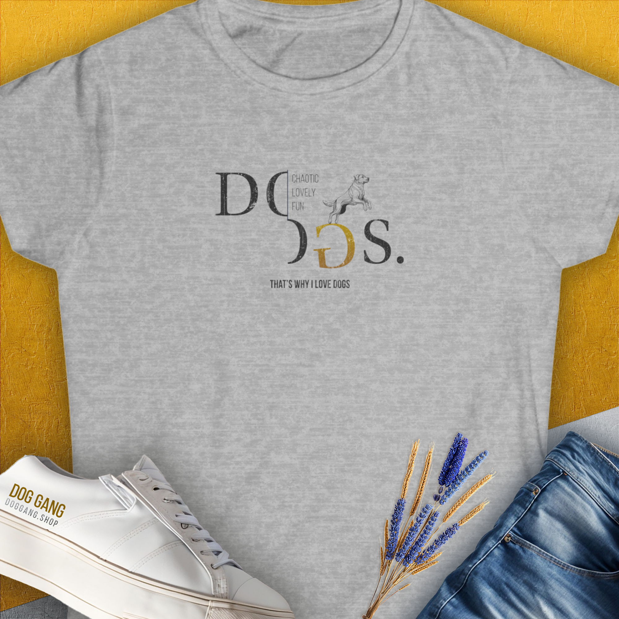 I Love Dogs - Series I, Volume 4, Women's T-Shirt-Sport Grey. For dog lovers and dog owners. Design by Dog Gang