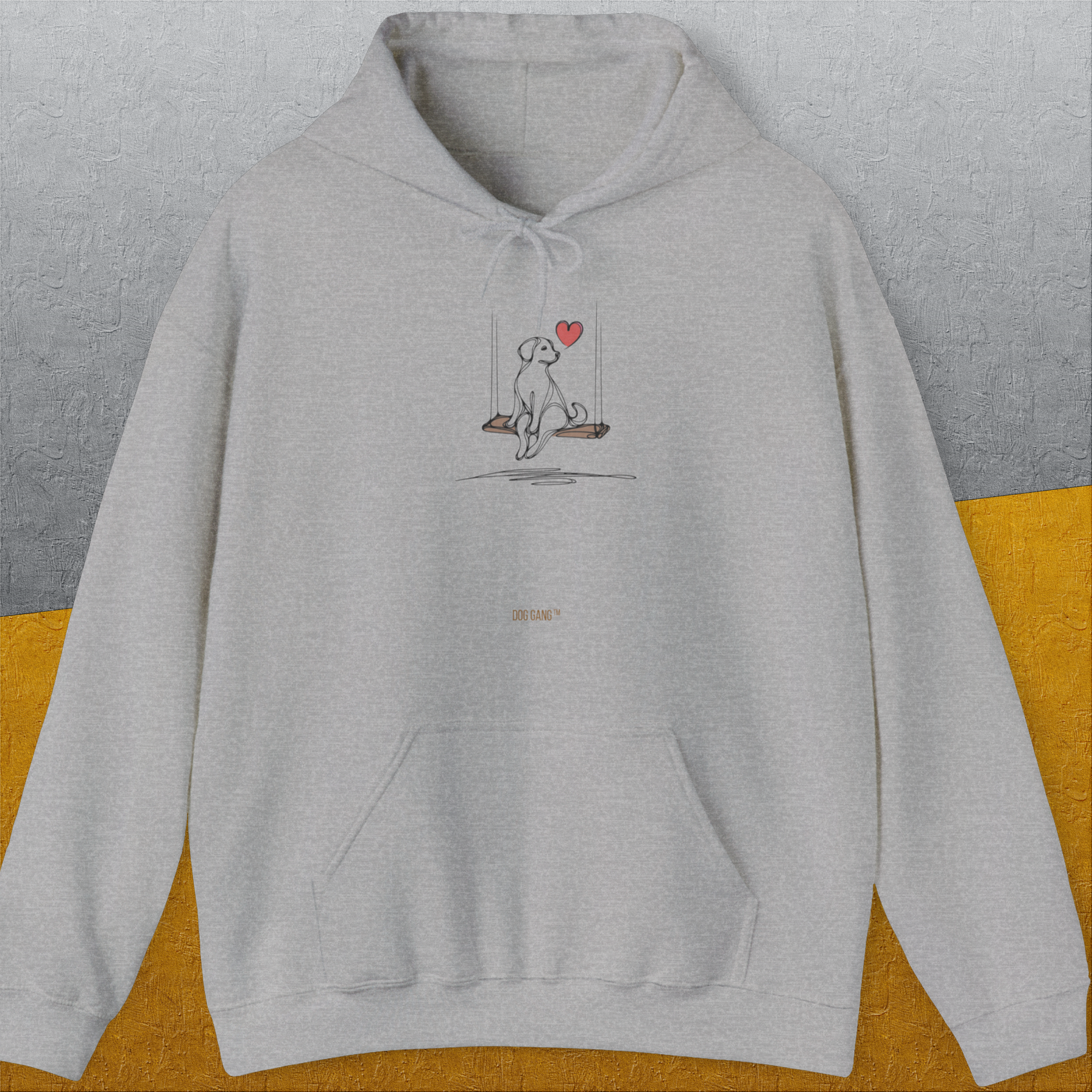 The Dog Gang Minimalistic Series I, Volume 1, Unisex Hoodie-Sport Grey. A dog-themed Design from Dog Gang