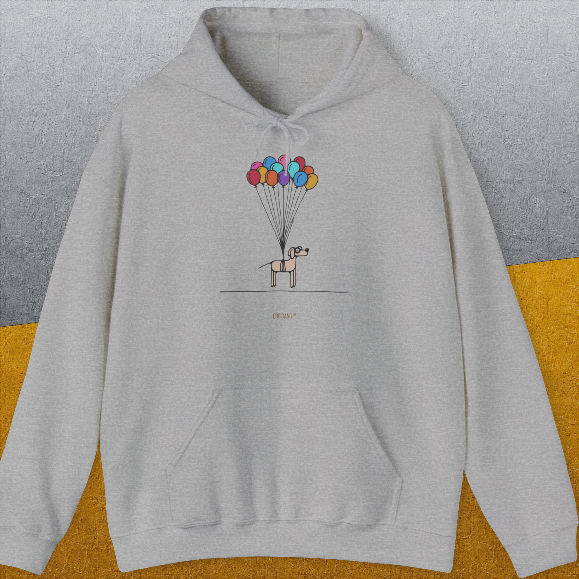 The Dog Gang Minimalistic Series I, Volume 2, Unisex Hoodie-Sport Grey. A dog-themed Design from Dog Gang