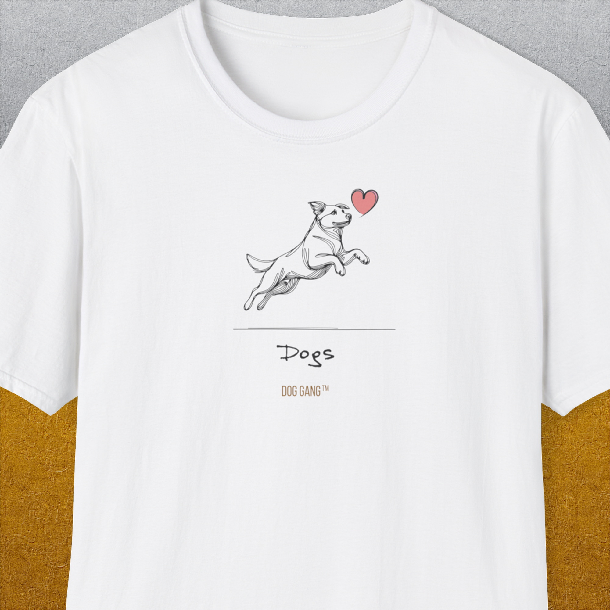 The Dog Gang Minimalistic Series I, Volume 3, Unisex T-Shirt-White-Design made by Dog Gang