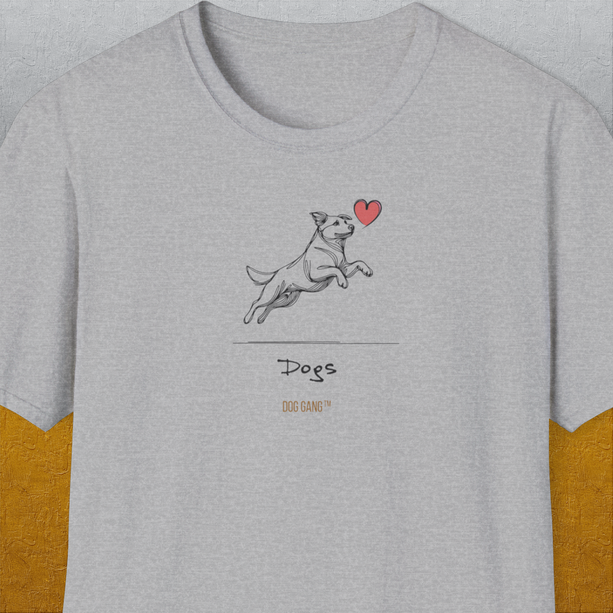 The Dog Gang Minimalistic Series I, Volume 3, Unisex T-Shirt-Sport Grey-Design made by Dog Gang