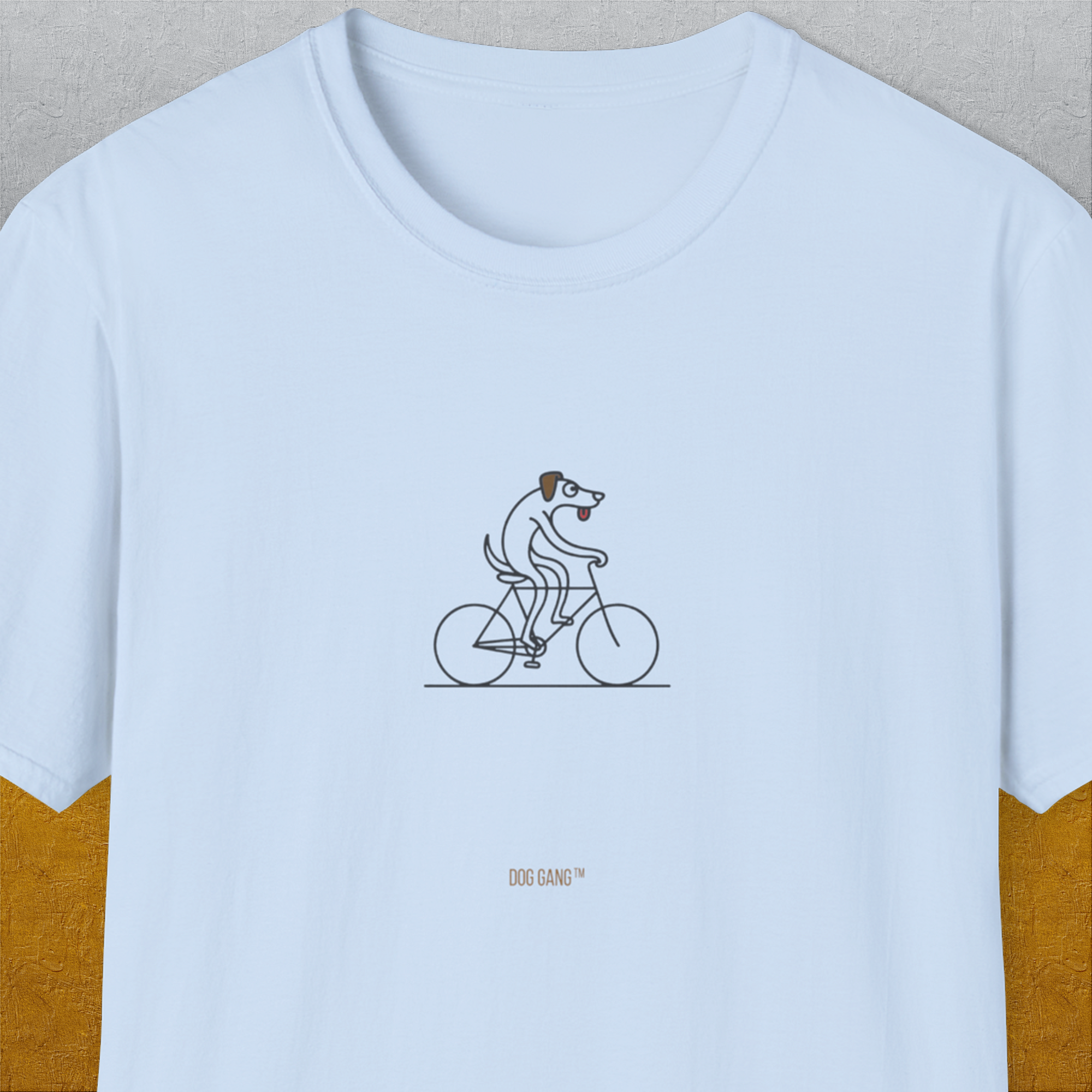 The Dog Gang Minimalistic Series I, Volume 4, Unisex T-Shirt-Light Blue. A perfect gift for dog lovers and dog owners. Design by Dog Gang