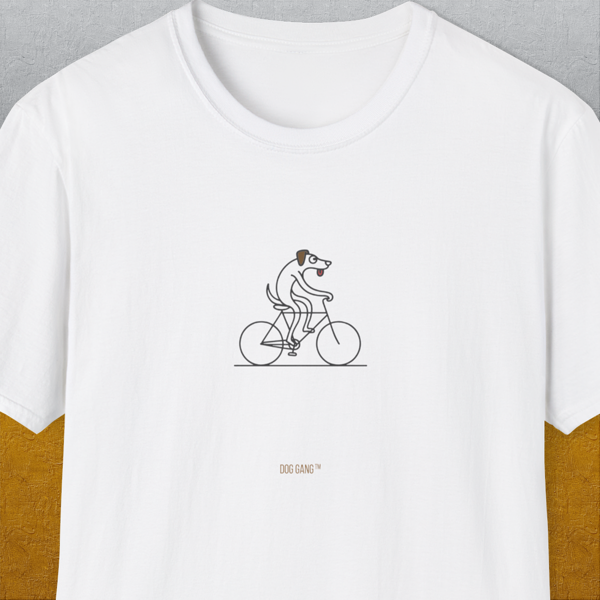 The Dog Gang Minimalistic Series I, Volume 4, Unisex T-Shirt-White. A dog-themed Design from Dog Gang