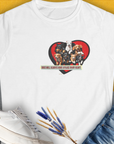 My Heart Belong To Dogs (dogs will always have a place in my heart), Volume 2, Women's T-Shirt-White. For dog lovers and dog owners. Design by Dog Gang