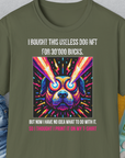 NFT Series, Volume 1, Unisex T-Shirt-Military Green. A perfect gift for dog lovers and dog owners. Design by Dog Gang