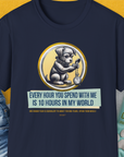 One Human Year = Ten Dog Years, Volume 1, Unisex T-Shirt-Navy-Design made by Dog Gang