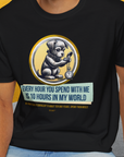 One Human Year = Ten Dog Years, Volume 1, Unisex T-Shirt-. For dog lovers and dog owners. Design by Dog Gang