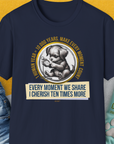 One Human Year = Ten Dog Years, Volume 4, Unisex T-Shirt-Navy-Design made by Dog Gang