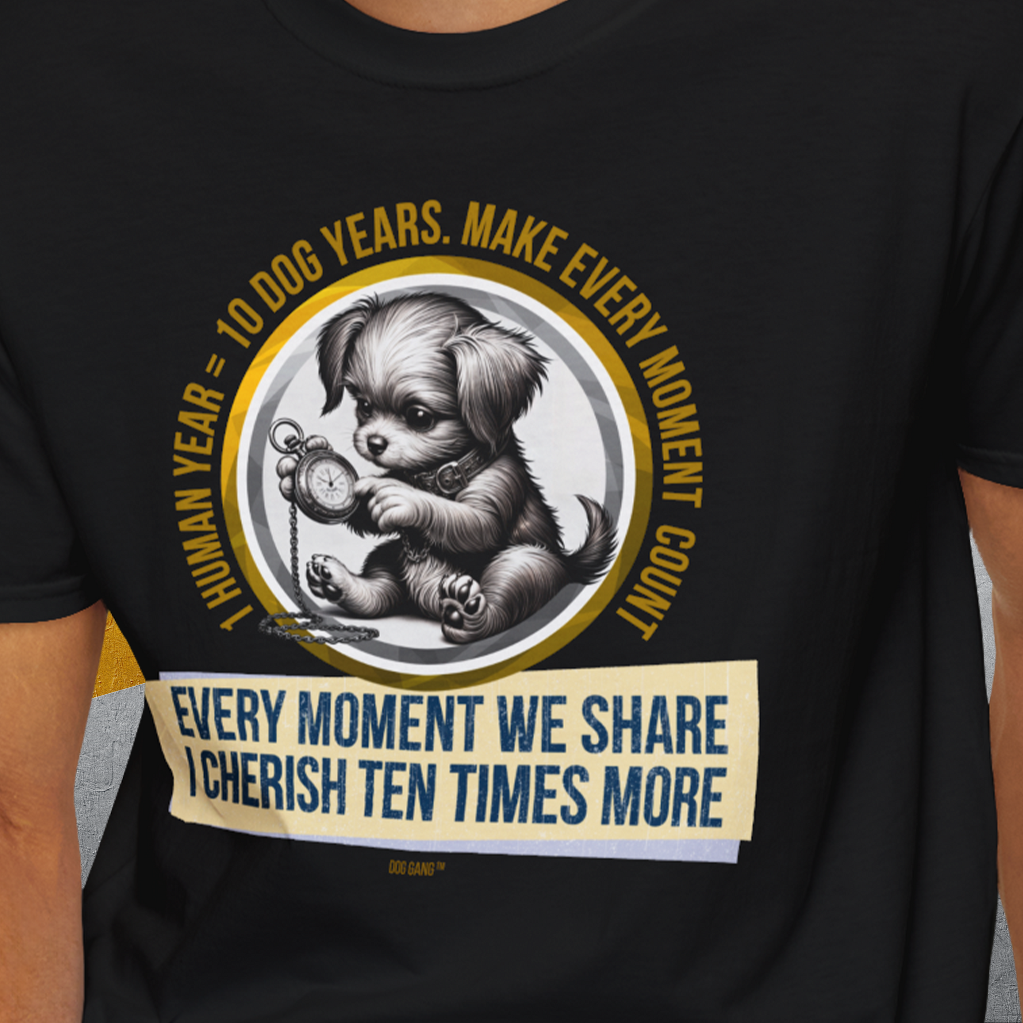 One Human Year = Ten Dog Years, Volume 4, Unisex T-Shirt-Design made by Dog Gang
