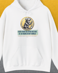 One Human Year = Ten Dog Years, Volume 1, Unisex Hoodie-White. A perfect gift for dog lovers and dog owners. Design by Dog Gang