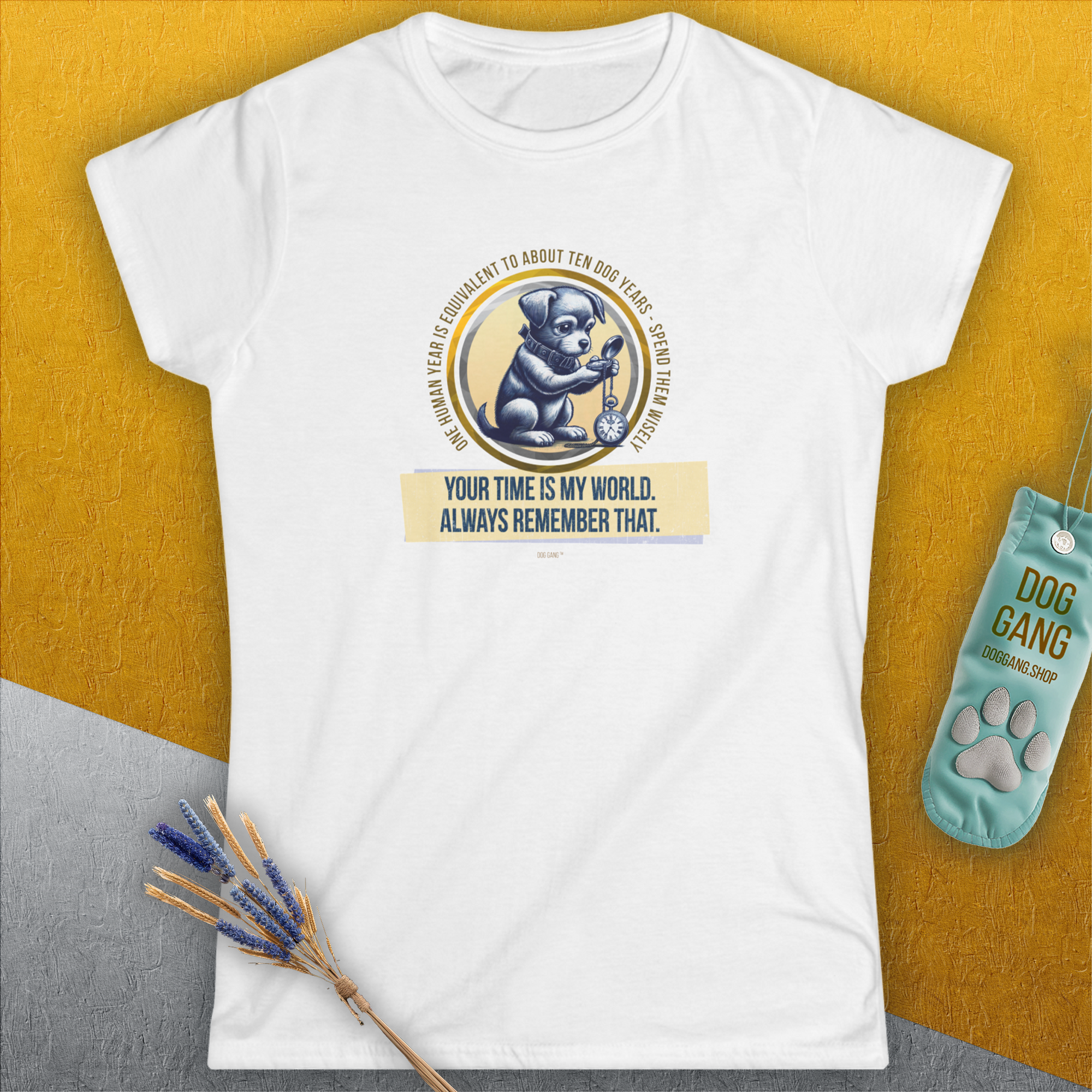 One Human Year = Ten Dog Years, Volume 2, Women's T-Shirt- a cute Shirtdesign for dog lovers by Dog Gang