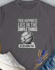True Happiness Series One, Volume 1, Women's T-Shirt-Charcoal. A dog-themed Design from Dog Gang