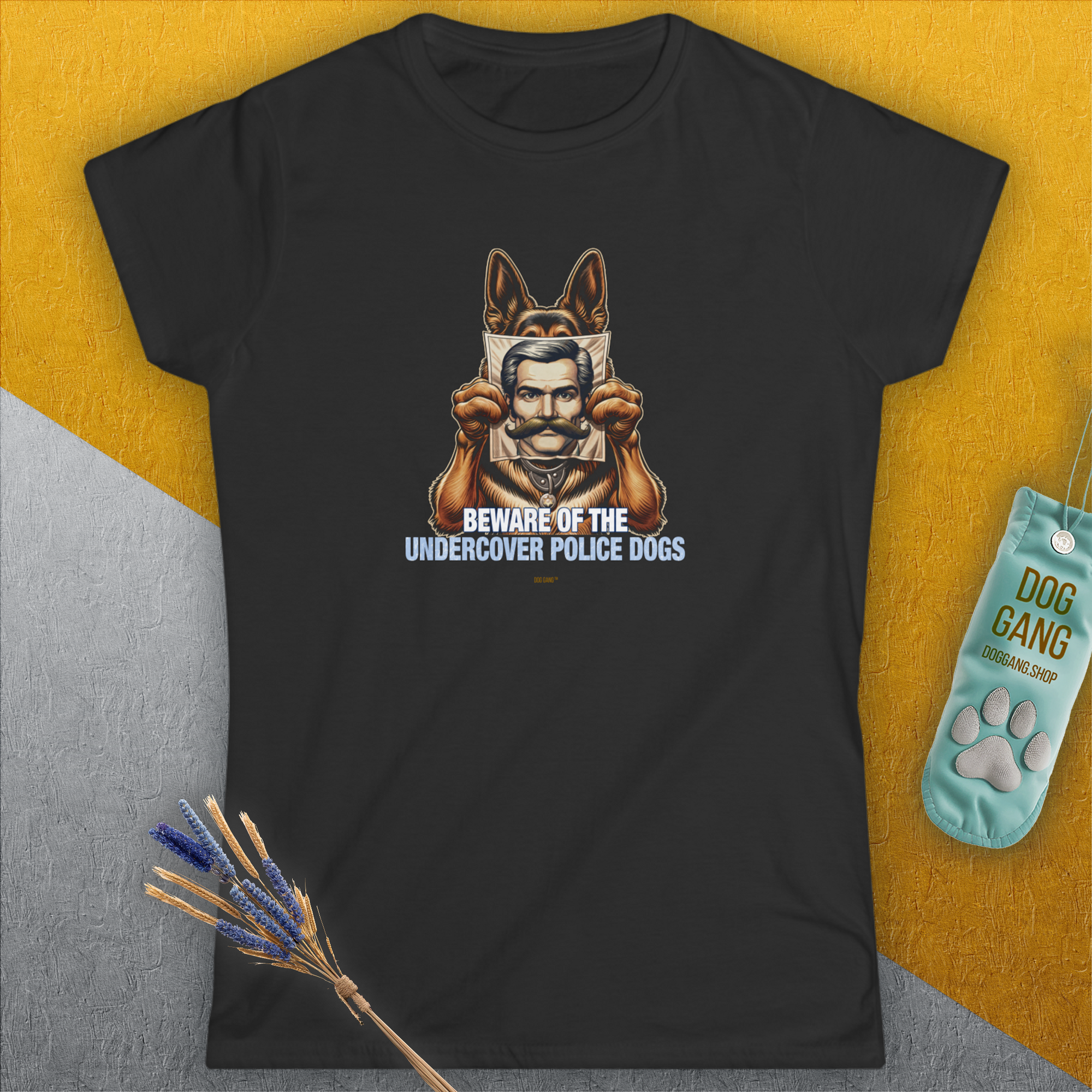 Beware Of The Undercover Police Dogs, Volume 1, Women's T-Shirt-, a fun and stylish design for dog lovers from Dog Gang