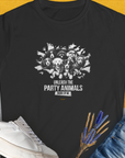 Unleash-Series (Party Animals), Volume 1, Women's T-Shirt-Black. A perfect gift for dog lovers and dog owners. Design by Dog Gang