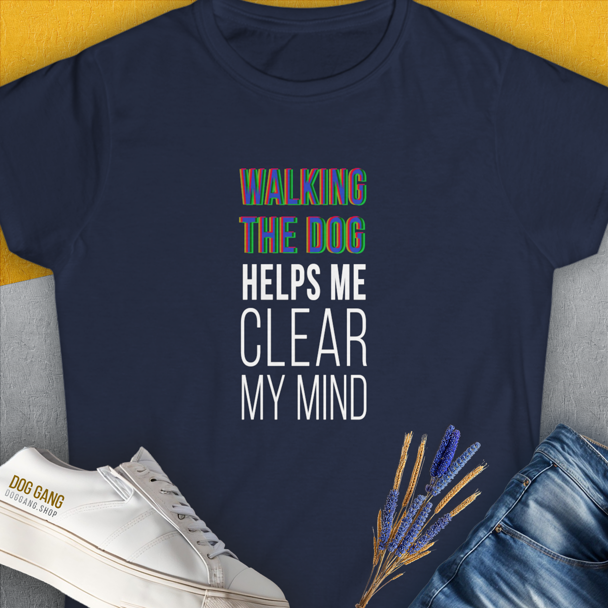 Walking The Dog Series One, Volume 3, Women&#39;s T-Shirt-Navy, a cool and stylish design with a funny saying from Dog Gang