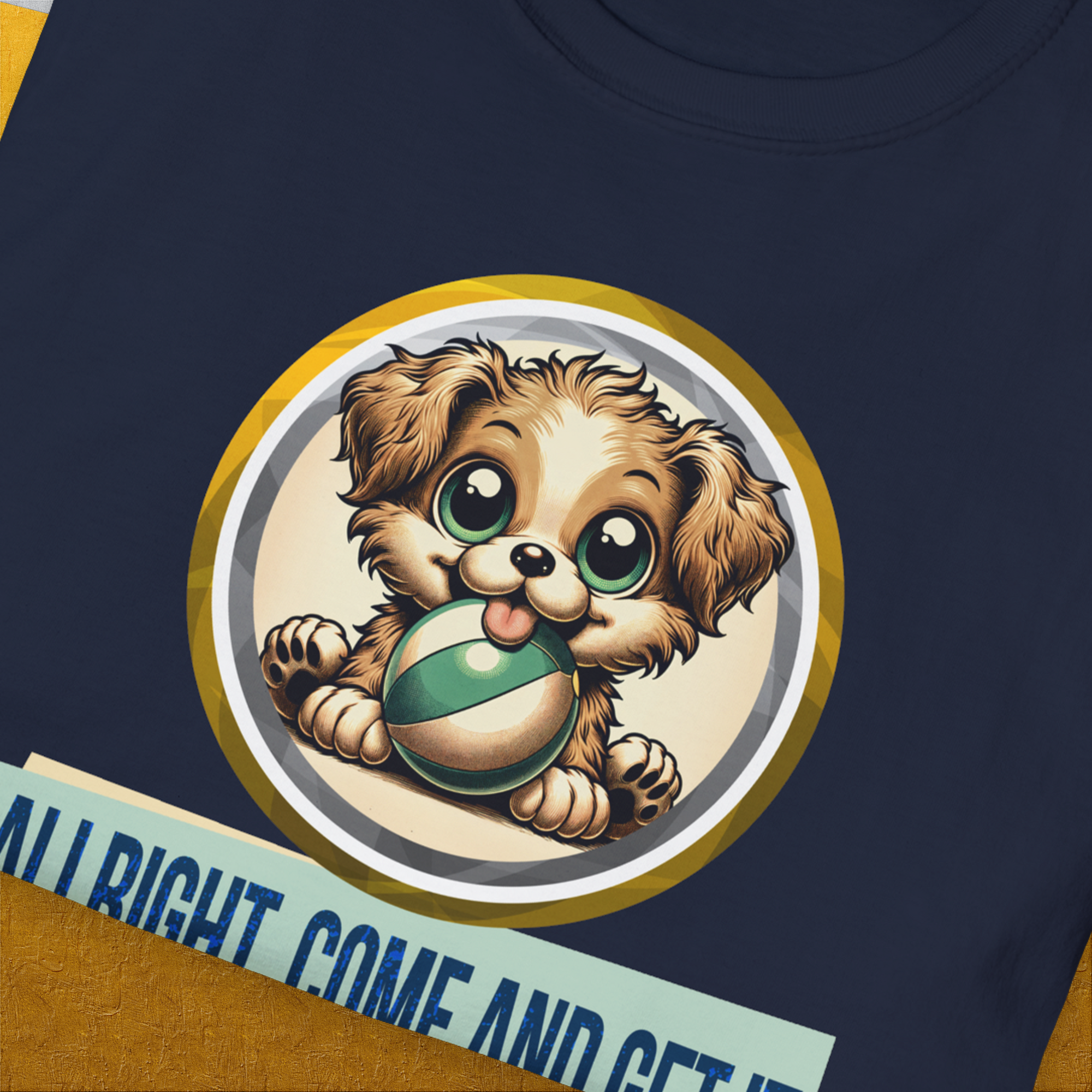 Allright Come And Get It, Volume 4, Unisex T-Shirt-. A dog-themed Design from Dog Gang