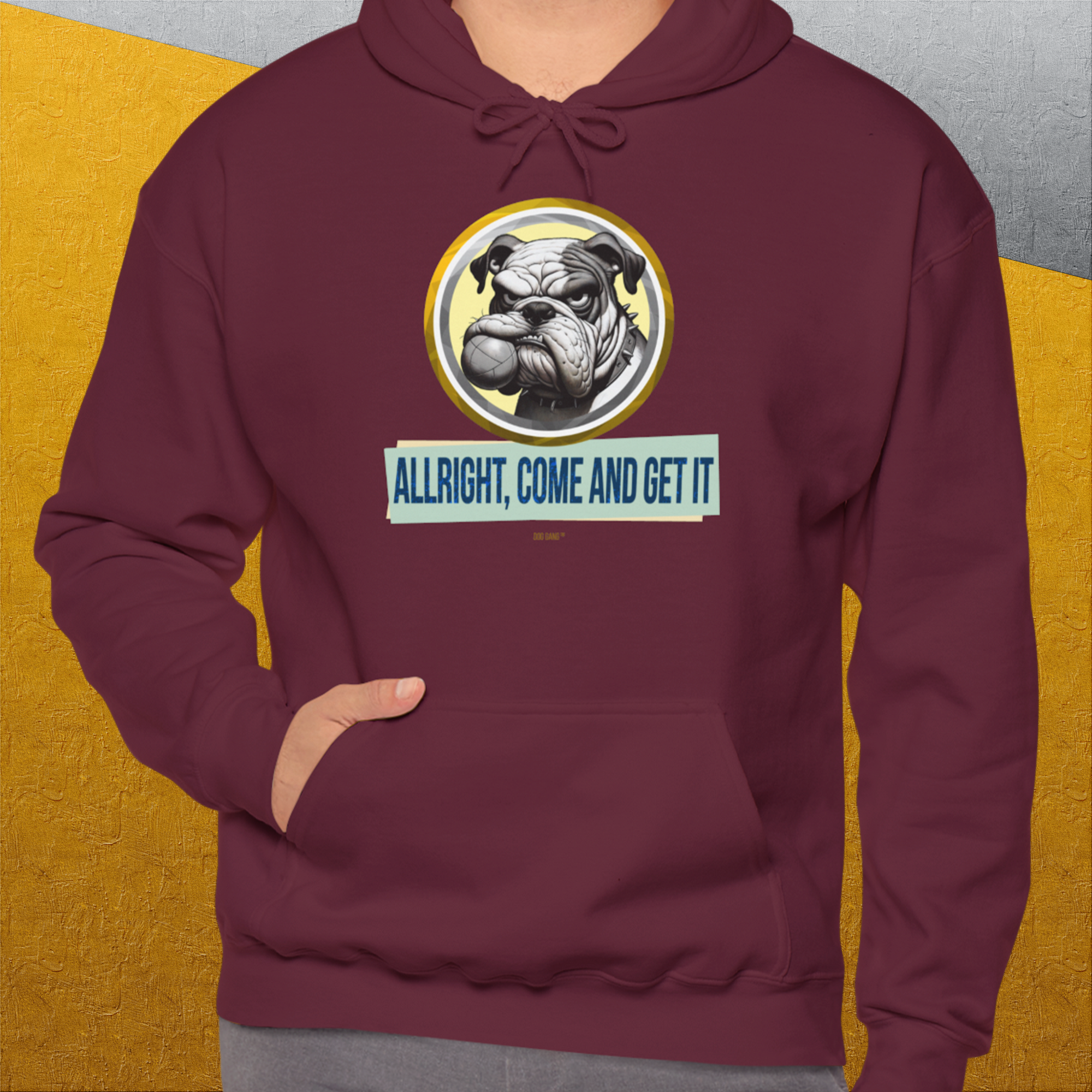 Allright Come And Get It, Volume 1, Unisex Hoodie-. For dog lovers and dog owners. Design by Dog Gang