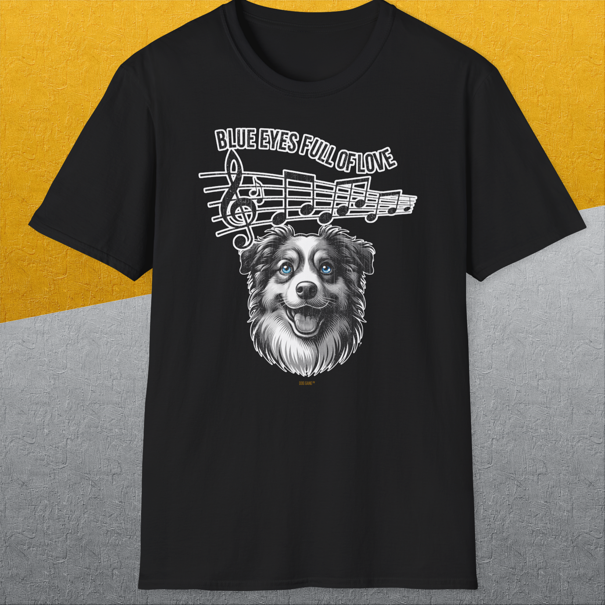 Blue Eyes Full Of Love, Volume 2 (Australian Shepherd), Unisex T-Shirt-. A dog-themed Design from Dog Gang